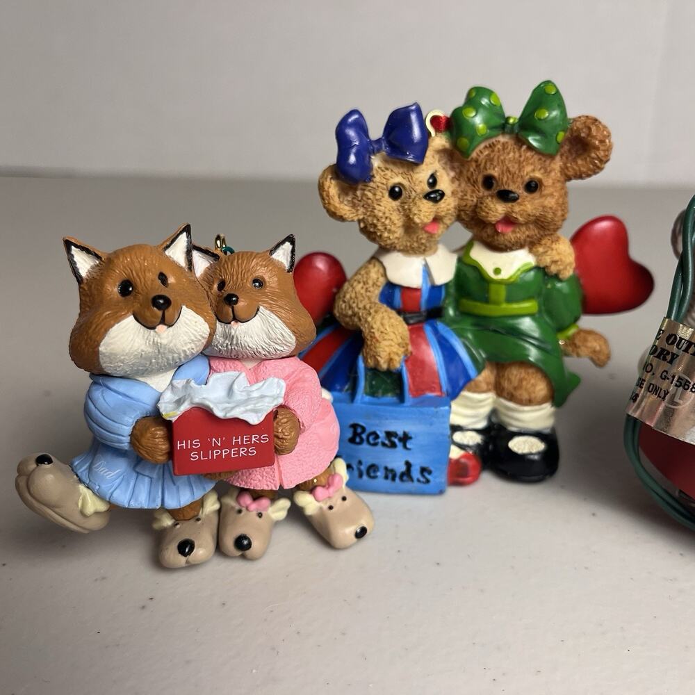 Vintage Best Friend Husband Wife Christmas Ornaments Hallmark Keepsake Mixed Lot - Picture 3 of 10